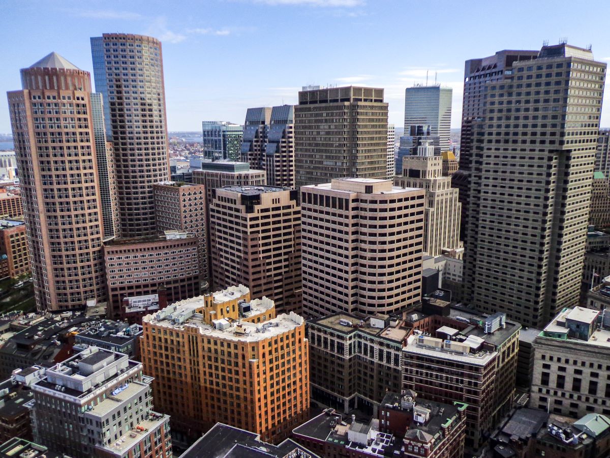 Aerial View of the Boston Skyline (Financial District)